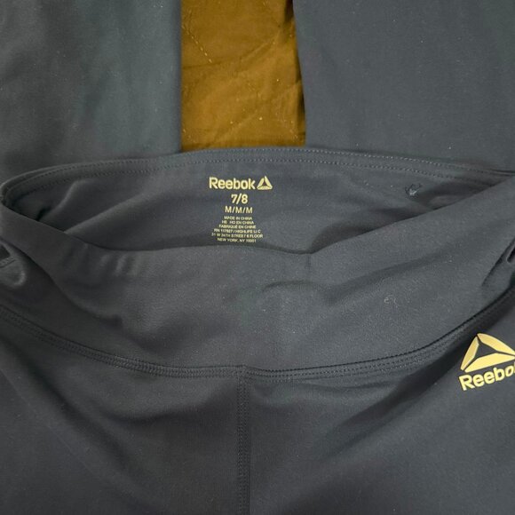 Reebok Girls Flare Leggings M (7/8) Navy Blue - Preloved Excellent - Picture 4 of 6